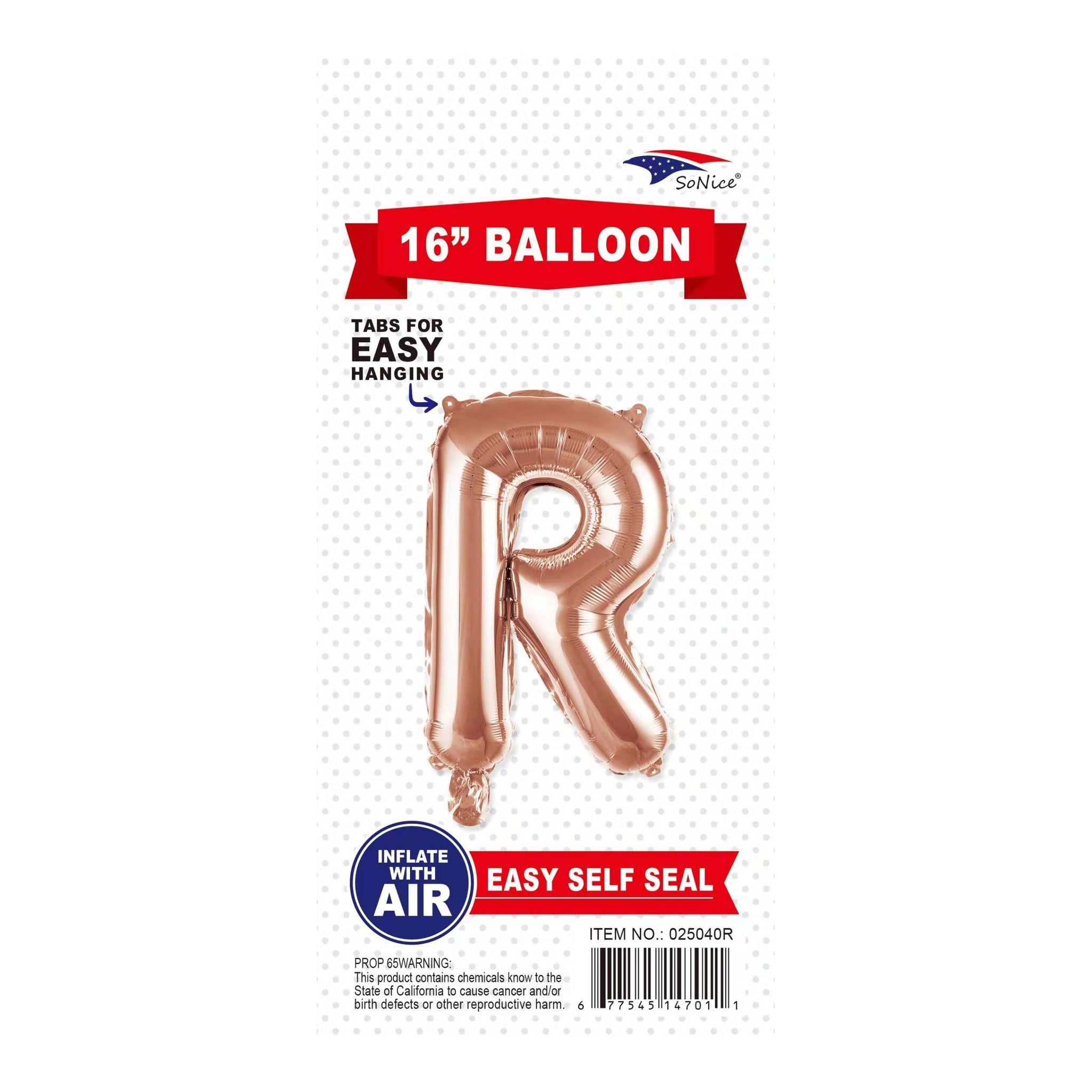 16"Foil Balloon R Rose Gold